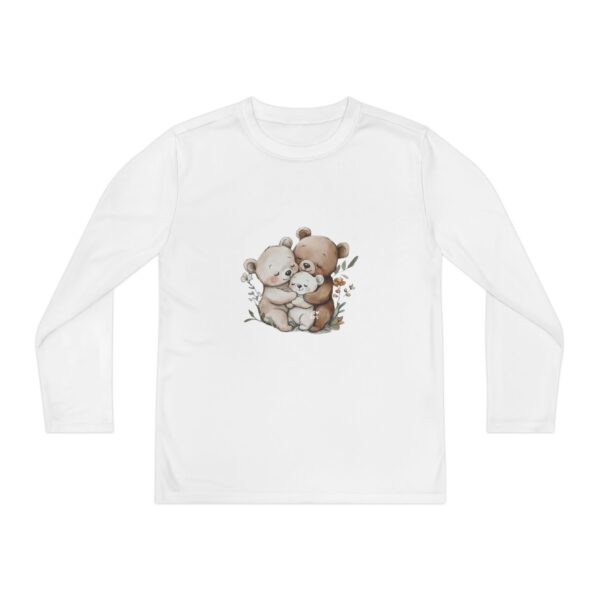 Cute Bear Youth Long Sleeve Tee, Adorable Graphic Top for Kids, Gift for Birthdays, Cozy Everyday Wear, Eco-Friendly Apparel