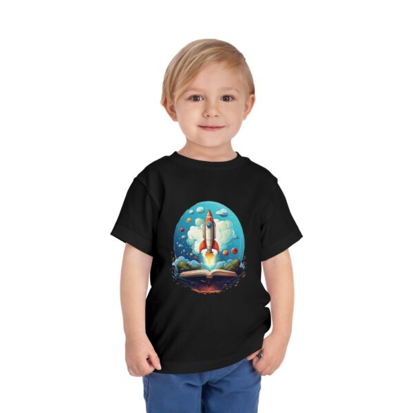 Adventure Awaits Toddler Tee, Rocket Shirt, Kids Space T-Shirt, Gift for Young Explorers, Outer Space Birthday Outfit, Exploration Gift