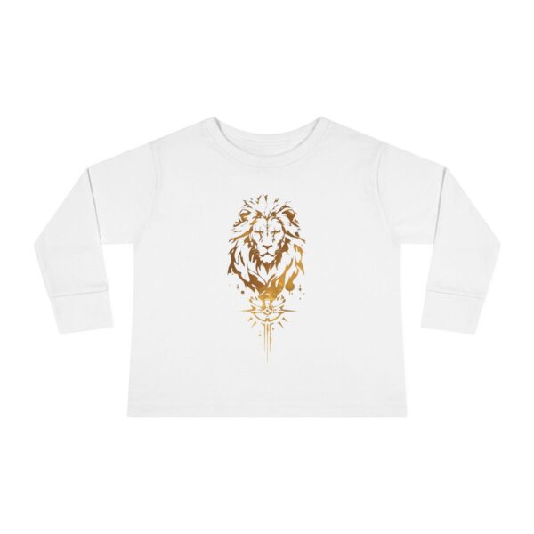 Majestic Lion Toddler Long Sleeve Tee, Cute Animal Shirt, Kids Gift, Toddler Apparel, Baby Shower Gift, Children’s Clothing, Lion Design Tee